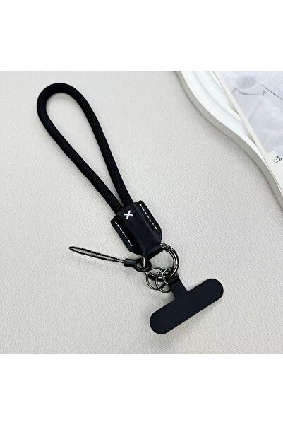 Choice8 علاقة هاتف جديدة سوداء جديدة من النايلون للمعصم، حبل قصير منسوج بجرأة...