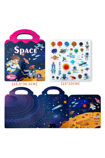 Choice3 كتاب ملصقات عاجي قابل لإعادة الاستخدام، مشهد تعليمي مبكر، لعبة ألغاز ...