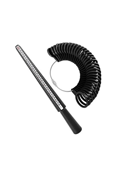 Choice3 مقياس مقاس الخواتم الأسود - عصا قياس الخواتم الفولاذية الاحترافية وأد...