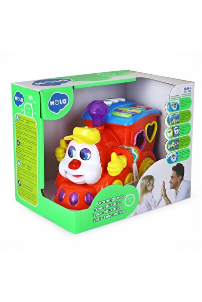 Hola Toys Trenulet educativ cu forme sunete si lumini, +18 luni, Hola