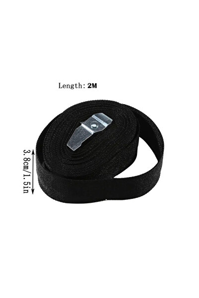Choice1 black 3.8cmx2m 1pcs Rope Strong Ratchet Belt Black Buckle Tie-Down Be...