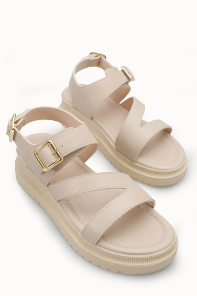 Riccon Women's Sandals 0012808 Beige