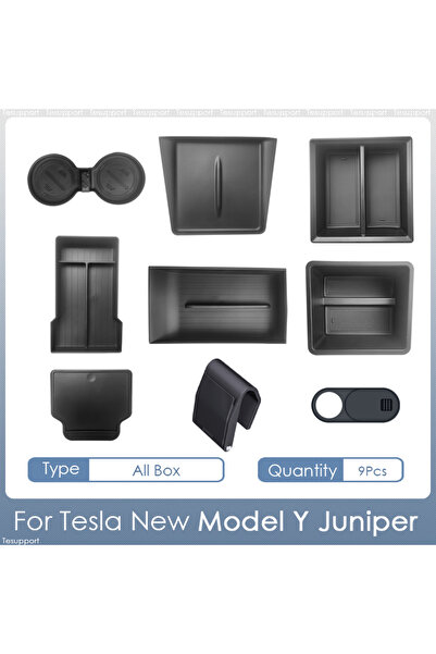 Choice3 صندوق تخزين متعدد الاستخدامات لسيارة تسلا موديل Y من جونيبر، وأدراج م...