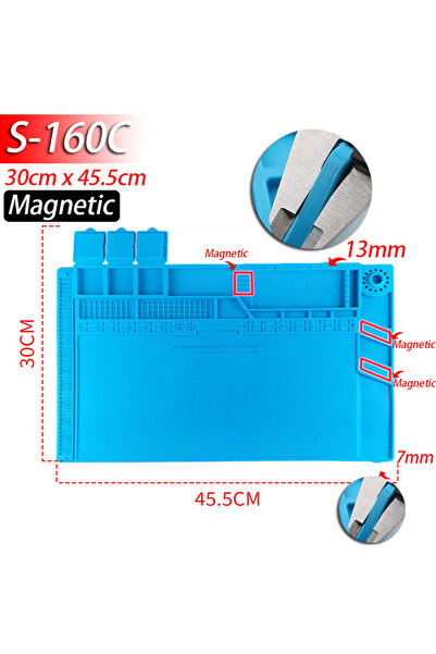 Choice9 حصيرة لحام S160C، حصيرة عمل سيليكون مقاومة للحرارة حتى 932 درجة فهرنه...