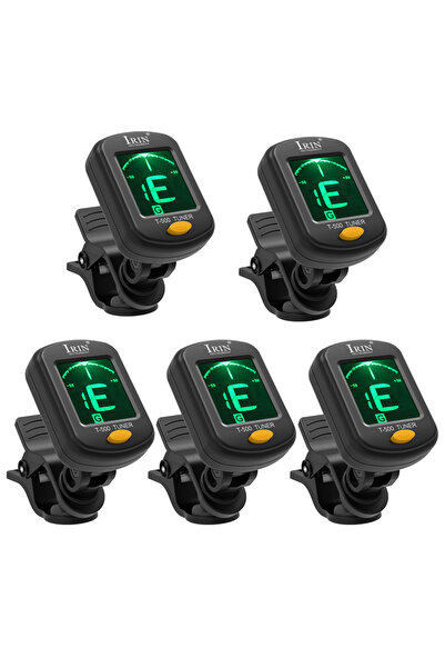 Choice1 5Pcs IRIN T-500 Guitar Tuner Rotatable Clip-on Tuner LCD Display for ...
