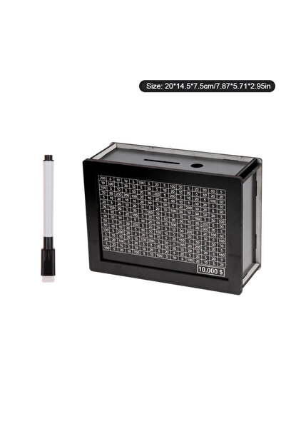 Choice3 حصالة نقود قابلة لإعادة الاستخدام باللون الأسود بقيمة 10000 دولار أمر...