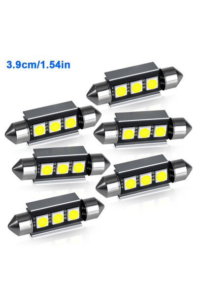 Choice15 ٦ قطع ٣٩ مم، ٢/٤/٦/١٠ قطع، مصابيح إضاءة قراءة LED بيضاء ١٢ فولت، ٣١/...