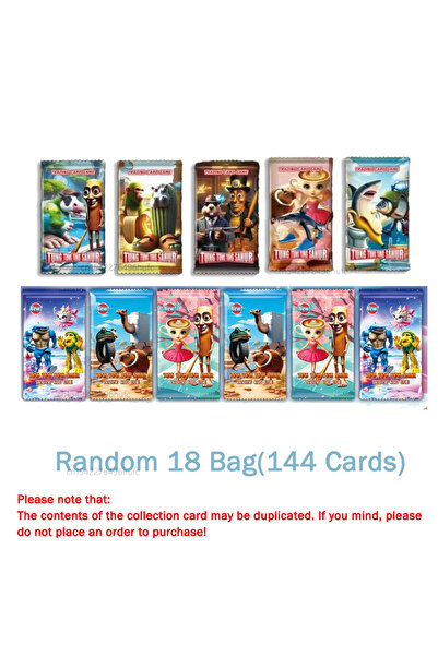 Choice1 Random 18 Bag 8/288Pcs Collection Cards Italian Brainrot Tungtungtung...