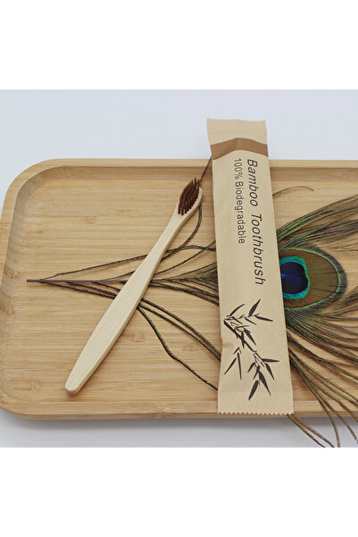 Choice10 ١٠٠ فرشاة أسنان من بامبو البني، ١٠٠ فرشاة أسنان صديقة للبيئة قابلة ل...