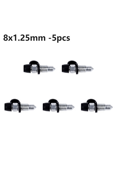 Choice10 ALLOYSEED 8x1.25mm - 5 قطع برغي تنفيس فرامل الدراجة النارية، مضخة فر...