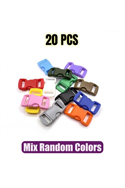 Choice13 مشابك بلاستيكية ملونة منحنية جانبية الفتح، 10 مم، ألوان متنوعة عشوائ...