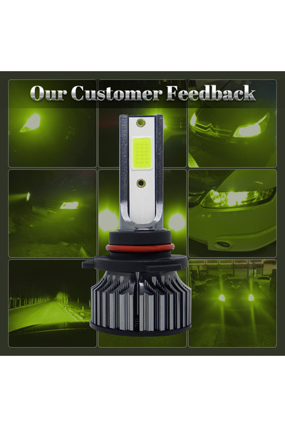 Choice25 16000Lm 2 Pcs H11 (H8) lemon green 72W 16000LM Car Headlight H4 H7 H...