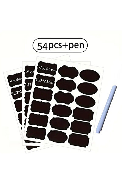 Choice3 ٥٤ قطعة من ملصقات حاويات تخزين الطعام القابلة لإعادة الاستخدام مع قلم...