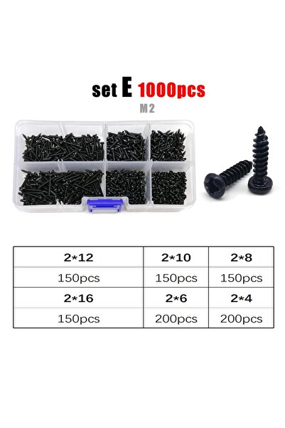 Choice4 مجموعة E M2 1000 قطعة 700/2010 قطعة M1 M1.2 M1.4 M1.7 M2 M3 M4 فولاذ ...