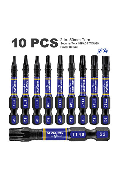Choice1 مجموعة رؤوس مفكات توركس أمنية من جينكسورن مكونة من 10 قطع (TT7-TT40)،...