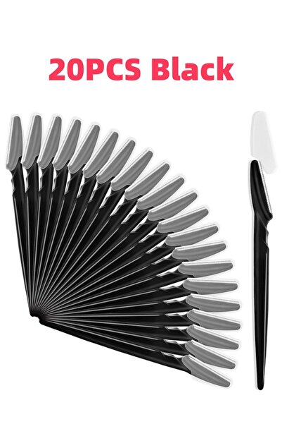Choice مجموعة شفرات حلاقة الحواجب (20 قطعة - أسود، 5-30 قطعة) متعددة الاستخدا...
