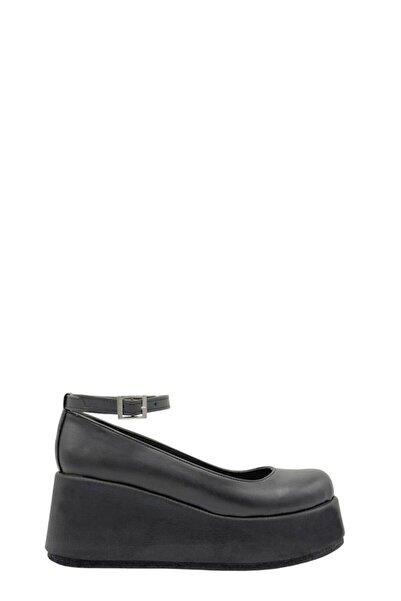 Moulin Shoes حذاء موكاسين نسائي من الجلد الأسود بكعب عالٍ