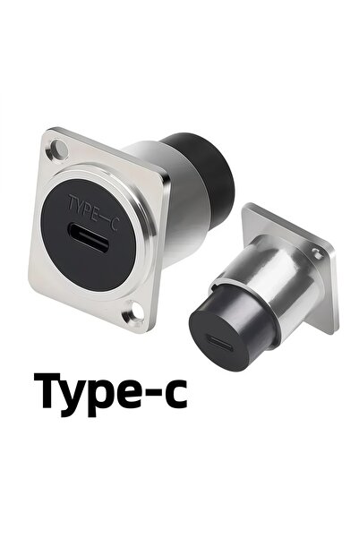 Choice11 Type-c Silver 1pc Metal Round/D Type Module RJ45 CAT6&USB 2.0/3.0&Ty...