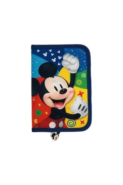 Disney Pencil case 1 zipper 2 flaps Mickey, 21 x 14 x 3.5 cm