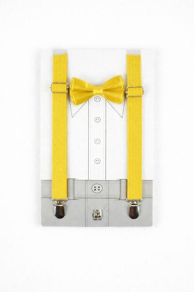 Kuraff Giyim طقم حمالة وربطة عنق للأولاد والبنات للمناسبات الخاصة واليوميات ا...