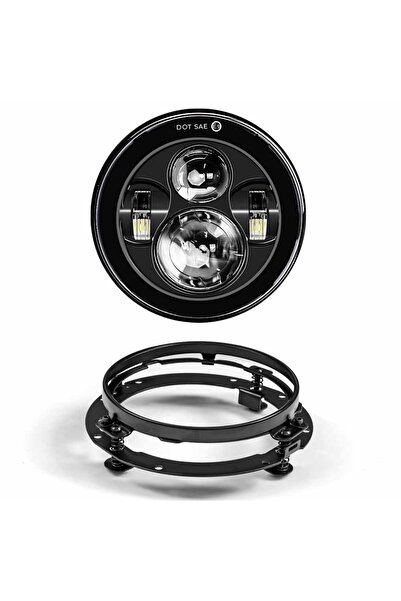 Choice11 Black NO DRL Motorcycle 7 inch Moto LED Headlight with 4-1/2" 4.5inc...