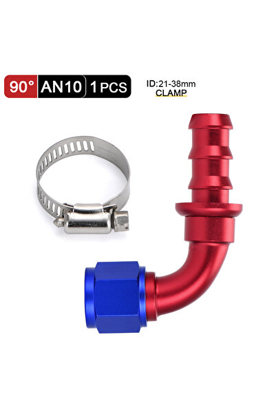 Choice5 وصلة خرطوم تبريد زيت الوقود AN10 بزاوية 90 درجة، حمراء اللون، عالمية،...
