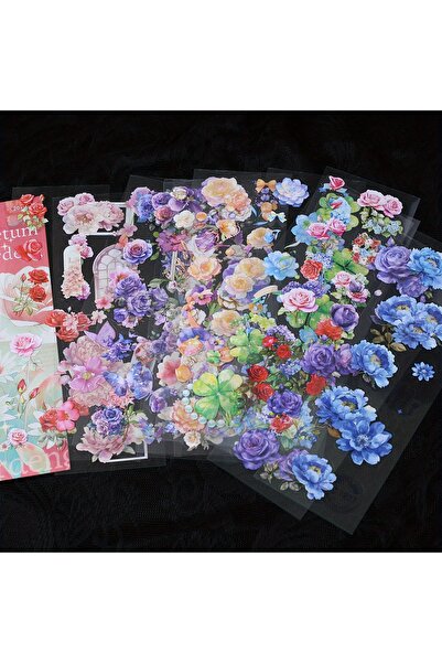 choice2 B Journamm 20sheets Flowers Stickers Book PET Material Embelishment T...