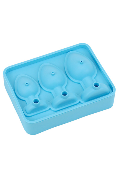 Choice Blue Ice Cube Tray Silicone Prank Butt Plug Shaped Ice Cube Molds Hous...