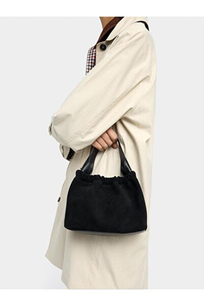 PARFOIS Kadın Süet Deri Detaylı Çapraz Çanta