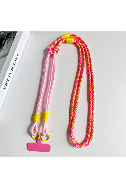 Choice6 حبل تعليق هاتف محمول عالمي مزدوج اللون، مصنوع من بوليستر /النايلون، ب...