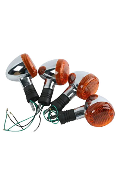 Choice1 4 Pcs Motorcycle Turn Signals Amber Lights Universal 12V Moto Bulb In...
