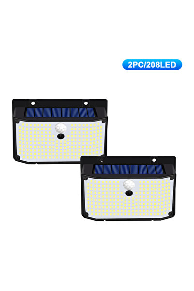 Choice3 2PCS 208LED 138 LED Solar Light Outdoor 4PCS Solar Wall Lamp Human Bo...