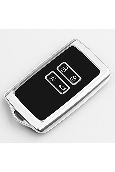 Choice1 غطاء مفتاح سيارة فضي اللون لسيارات رينو أسترال، كابتور، أركانا، كوليو...