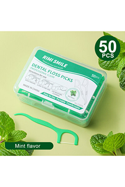 choice2 ٥٠ قطعة، ٥٠/١٥٠/٣٠٠/٦٠٠/١٠٠٠ قطعة - خيط تنظيف أسنان بنكهة النعناع، ​​...