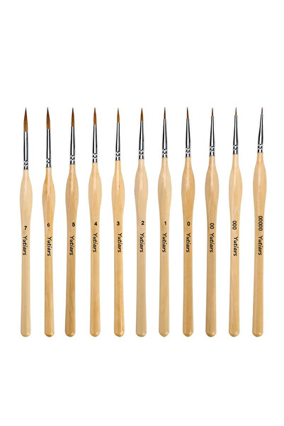 Choice1 11pcs Miniature Paint Brushes Set - Premium Goat Hair Dry Brushes for...