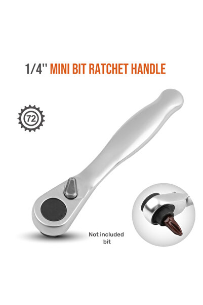 choice2 Bit Handle Mini treble 1/4 Ratchet Wrench Double Ended Quick Sket Rat...