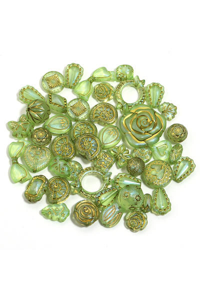 choice2 Green 50g/lot Classical Vintage Acrylic Beads Mixed Butterfly Flower ...
