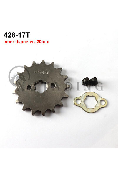 Choice8 428-20MM-17T ترس محرك أمامي مع لوحة تثبيت 428 #   20 مم 10T-19T لـ A