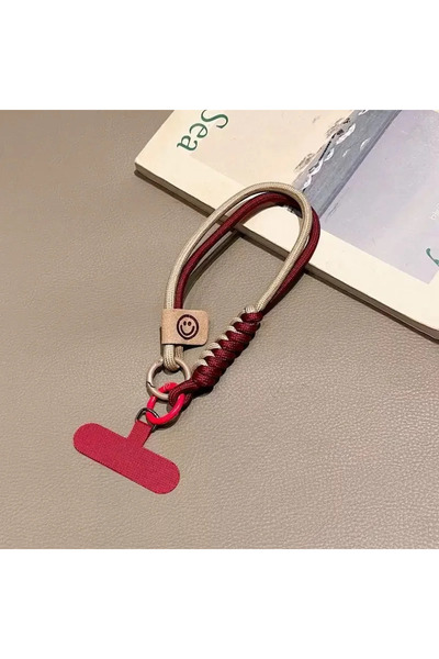 Choice1 حبل تعليق هاتف قصير منسوج بنمط بريطاني منسوج ، غلاف هاتف عصري، حبل مع...