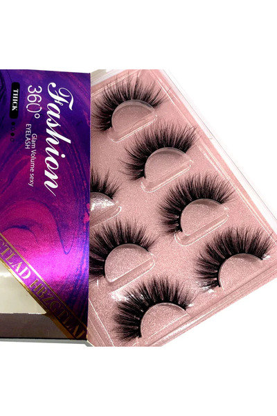 Choice9 4 أزواج - TDR-04 رموش صناعية ثلاثية الأبعاد من المنك، رموش طبيعية 100...