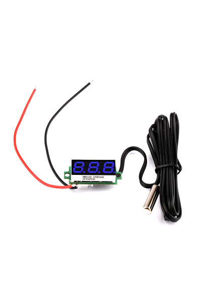 Choice1 مقياس حرارة رقمي صغير مزود بمؤشر LED، يعمل بجهد 12 فولت أو 24 فولت تي...