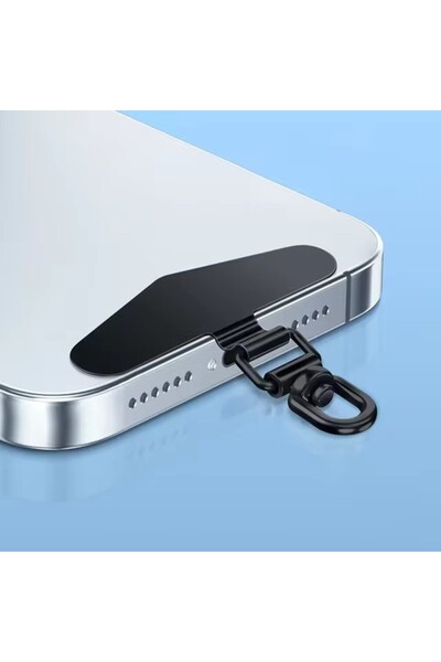 choice2 حبل هاتف أسود جديد مطور قابل للدوران 360 درجة مصنوع من الفولاذ المقاو...