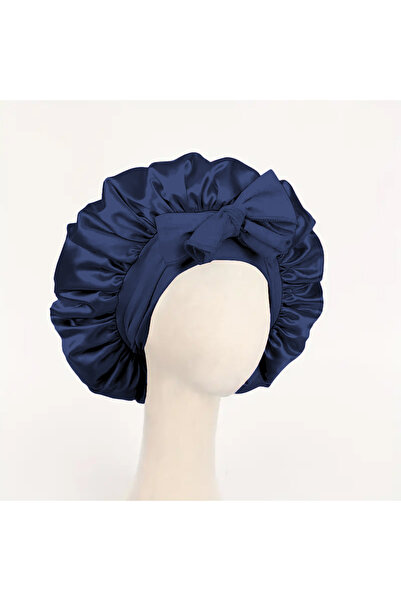 Choice8 Navy Blue Satin Bonnet Silk Bonnet Adjustable Bonne For Sleeping Hair...