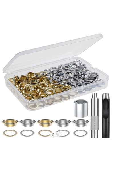 Choice1 100 sets 12mm Grommet Tool Kit 100Sets Grommets Eyelets 6mm 10mm 12mm...
