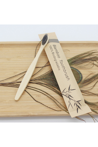 choice2 ١٠٠ فرشاة أسنان من بامبو الرمادي، ١٠٠ فرشاة أسنان صديقة للبيئة قابلة ...
