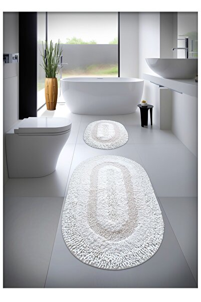 Empressco Pamuk El Tafting Su Emici Banyo Paspas Seti, Banyo Halısı Cottonway...