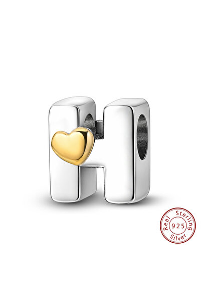 Choice14 H Classic 925 Sterling Silver 26 Letters A-Z Alphabet Charm Heart Lo...