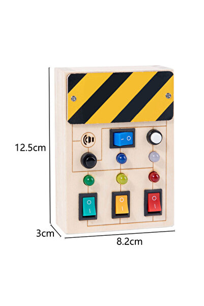 Choice28 لوحة أنشطة مونتيسوري للأطفال TTF01031B، مفتاح إضاءة LED، محاكاة عجلة...