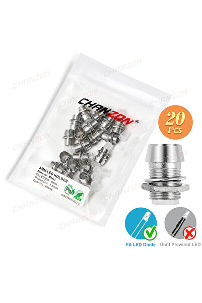 choice2 20 قطعة معدنية 5 مم، حامل LED 3 مم 5 مم، مشبك تثبيت، غطاء قاعدة مصباح...