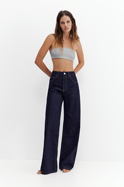 Pull & Bear Wide leg yüksek bel jean